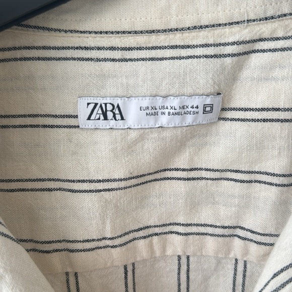 Men’s Zara linen blend shirt size XL - Picture 3 of 4